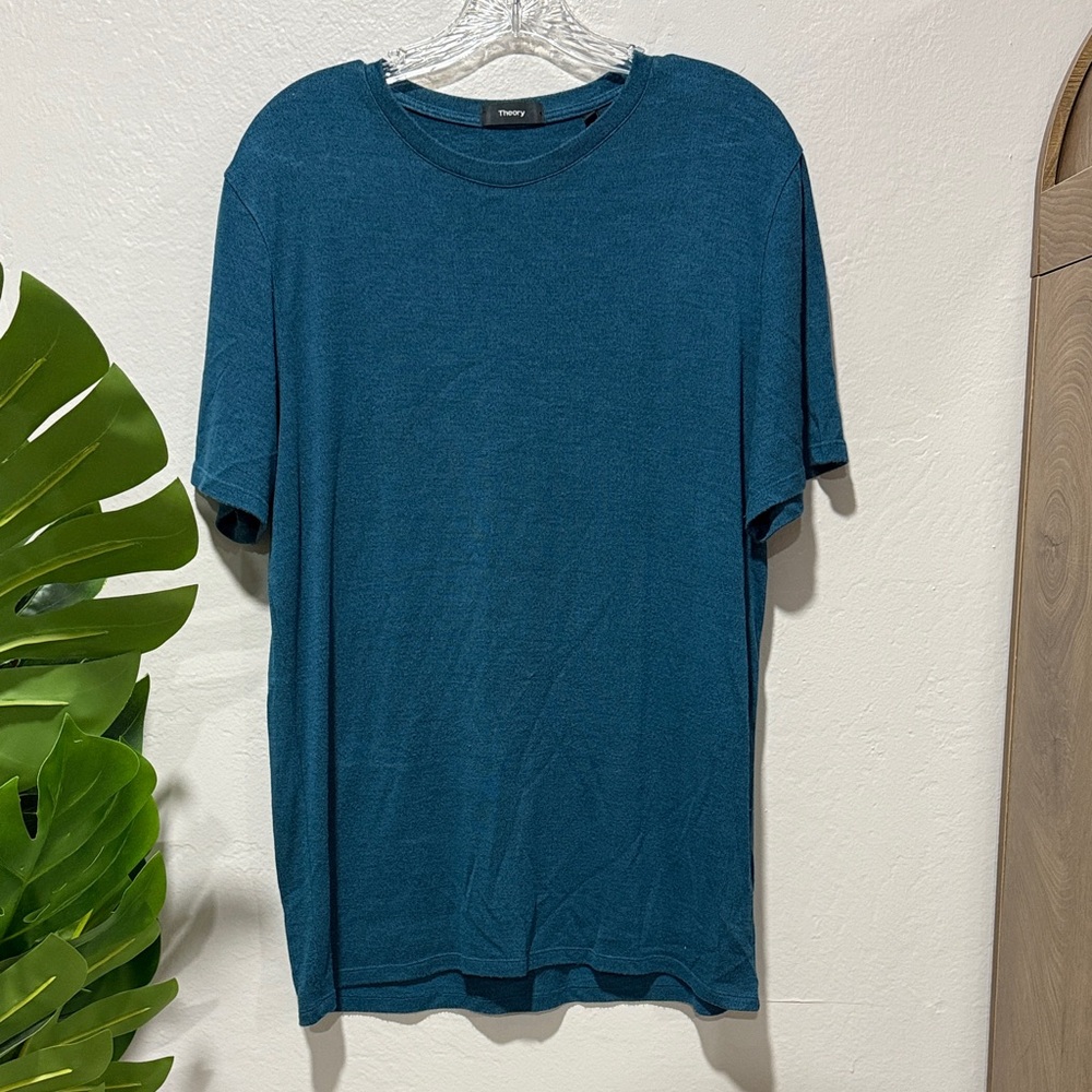 Men’s Theory “Claey” Teal Short Sleeve Tee